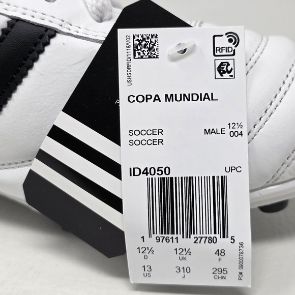 Adidas Copa Mundial Men\'s Leather Soccer Cleats White Black Size 13 ID4050 New main image 10